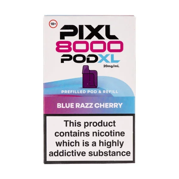 Blue Razz Cherry Pixl 8000 Prefilled Pod + Refill by Pixl