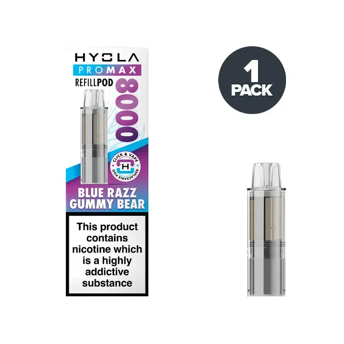 Blue Razz Gummy Bear Hyola Pro Max 8000 Prefilled Pods