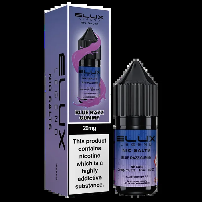 Blue Razz Gummy Nic Salt by Elux 10ml
