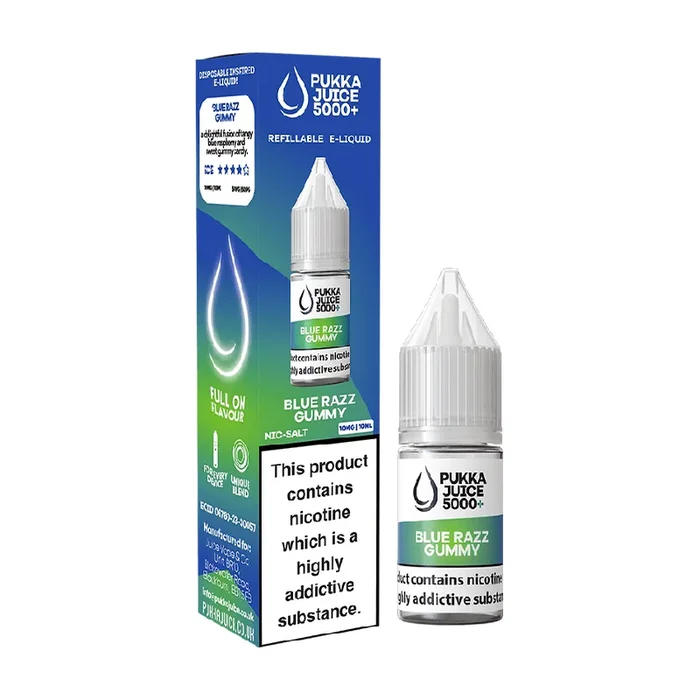 Blue Razz Gummy Pukka Juice 5000 Vape Liquid