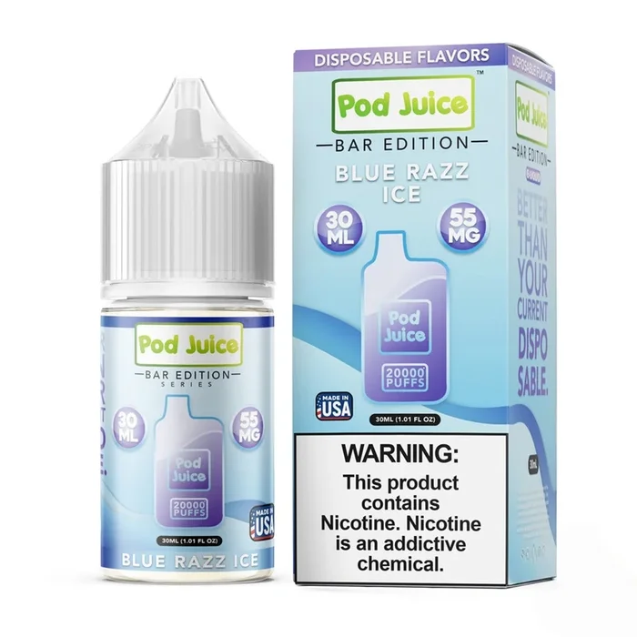Blue Razz Ice – Pod Juice Bar Salt 30mL