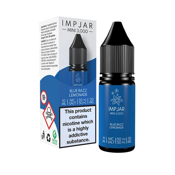 Blue Razz Lemonade 10ml Nic Salt E-Liquid by Imp Jar