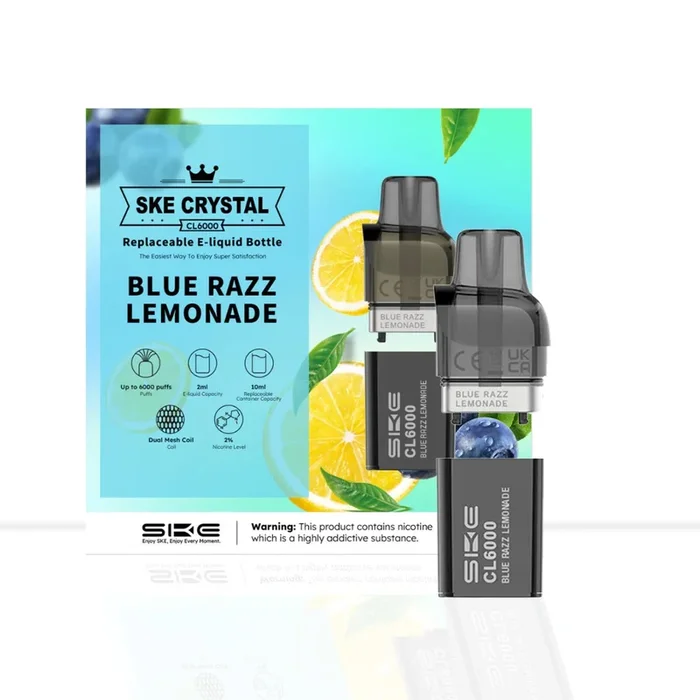 Blue Razz Lemonade SKE Crystal CL6000 Prefilled Pods