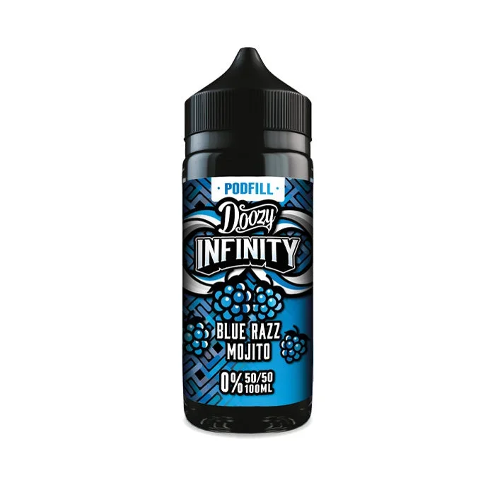 Blue Razz Mojito 50/50 100ml Shortfill E-Liquid by Doozy Infinity Podfill