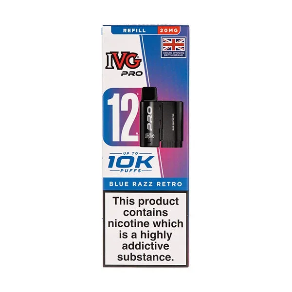 Blue Razz Retro Pro 12 Prefilled Pod + Refill by IVG
