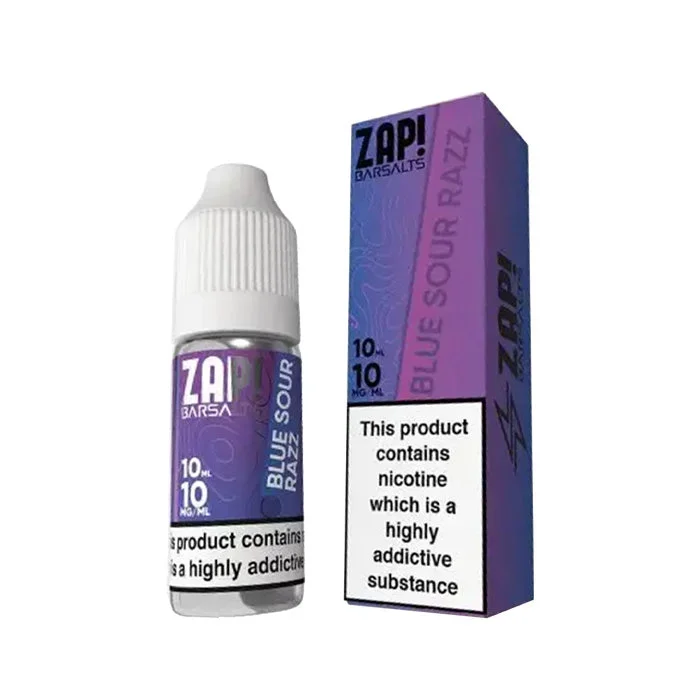 Blue Sour Razz 10ml Nic Salt E-Liquid by Zap! Bar Salts