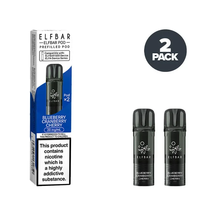 Blueberry Cranberry Cherry Elf Bar 600 Prefilled Pods
