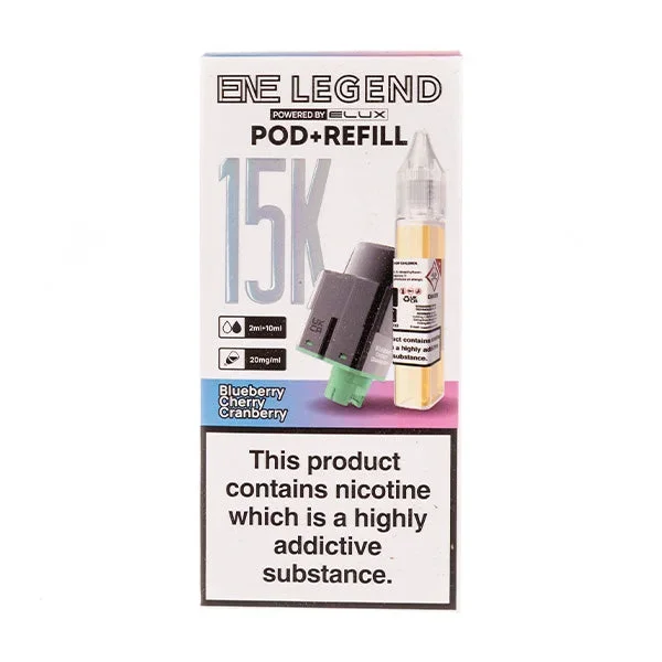 Blueberry Cranberry Cherry ENE Legend 15K Prefilled Pod + Refill by Elux