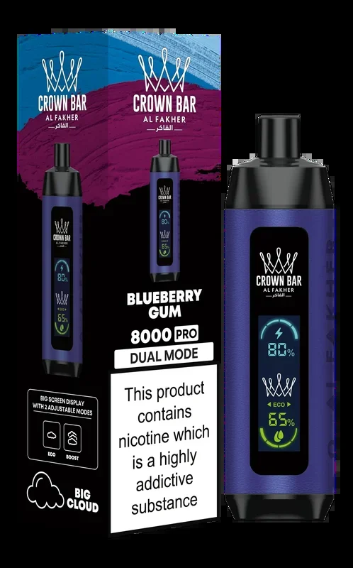 Blueberry Gum Al Fakher Crown Bar PRO 8k