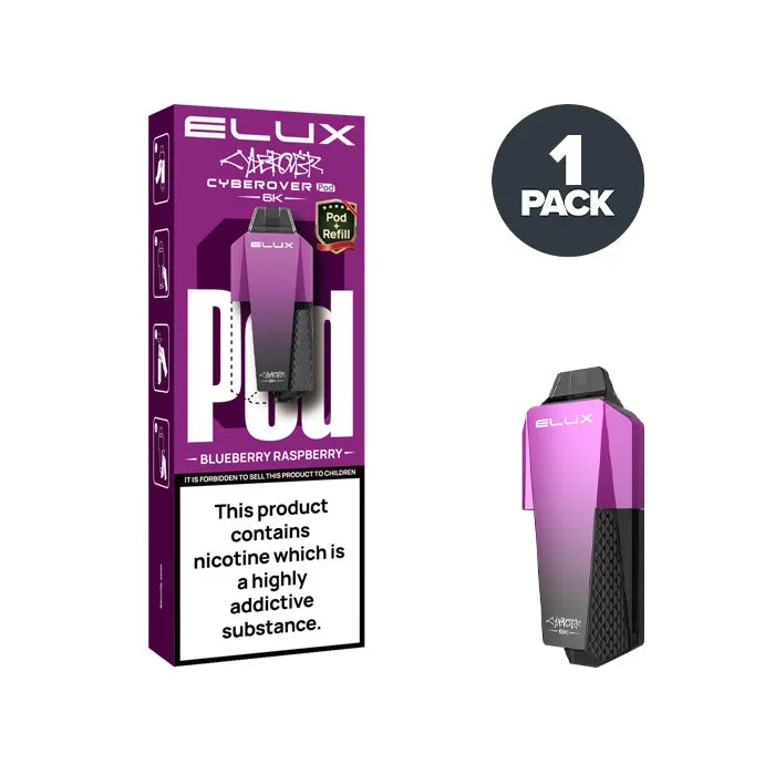 Blueberry Raspberry Elux Cyberover 6K Prefilled Pods