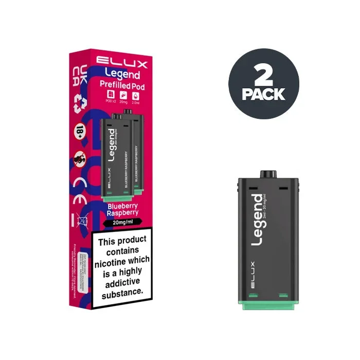 Blueberry Raspberry Elux Legend 1500 2 in 1 Prefilled Pods