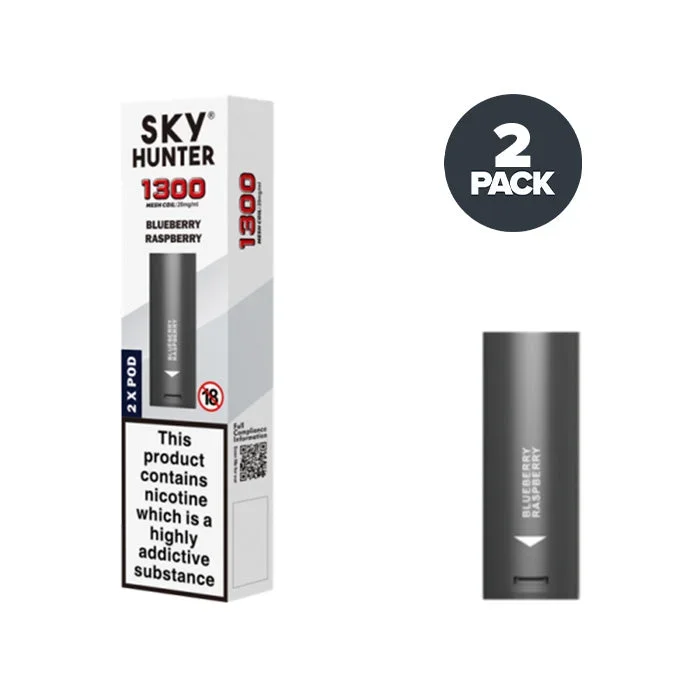 Blueberry Raspberry Sky Hunter 1300 Pre-filled Pods