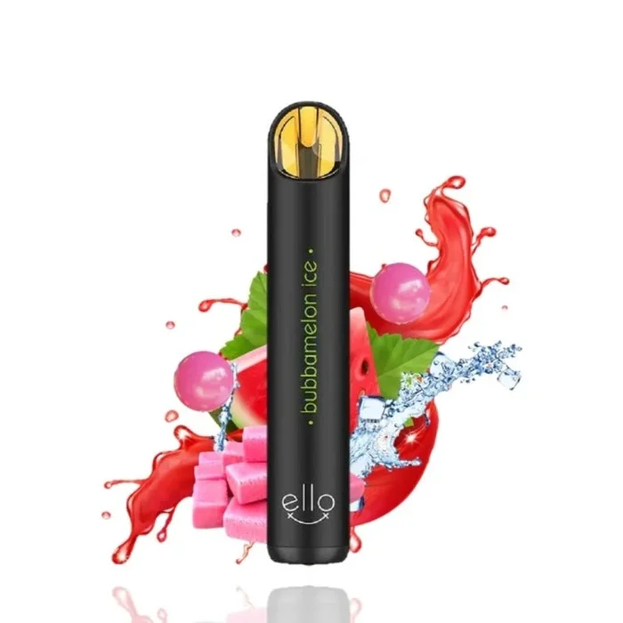 BLVK ELLO TOBACCO FREE DISPOSABLE BUBBAMELON ICE 5% 3500 PUFFS