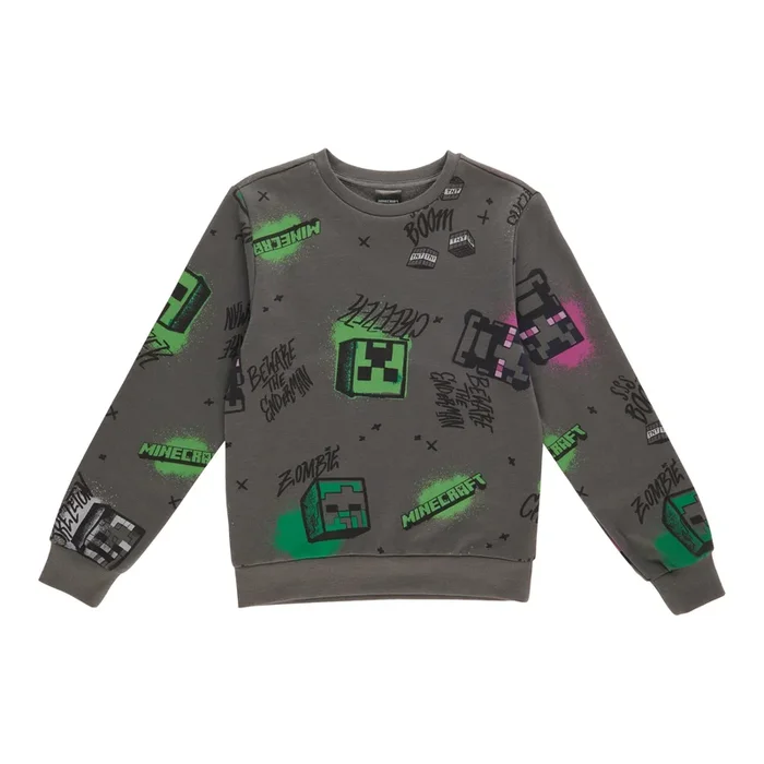 Boys’ Licensed Minecraft Long Sleeve Top
