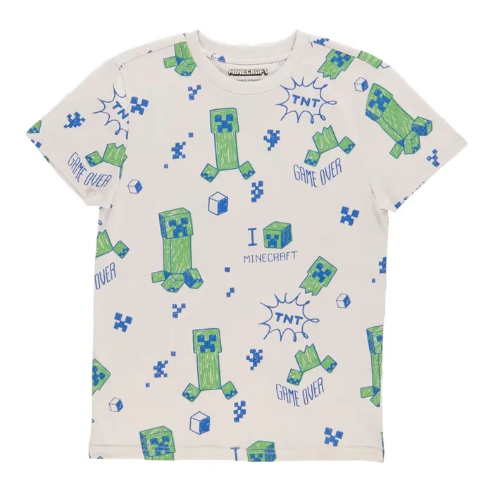 Boys’ Licensed Minecraft Printed T-Shirt