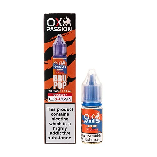 Bru Pop Nic Salt E-Liquid by Oxva Ox Passion