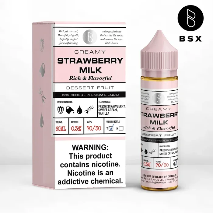 BSX Vapor BSX Series – Strawberry Milk – 60ML E-Liquid