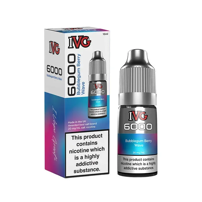 Bubblegum Berry Wave 10ml Nic Salt E-Liquid by IVG 6000
