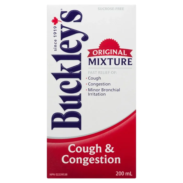 Buckley’s Syrup Cough & Congestion Original Mixture, 200-ml