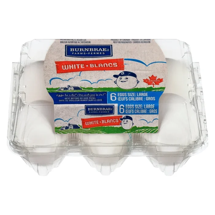 Burnbrae Farms White Large Eggs, 6-Pack