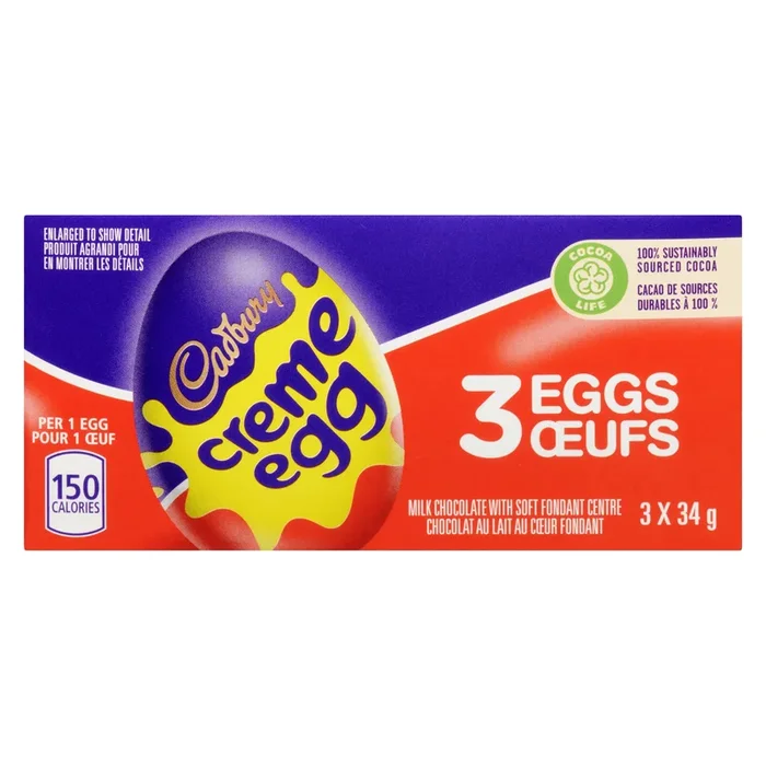 Cadbury Cream Egg, 3-Pack, 102-g
