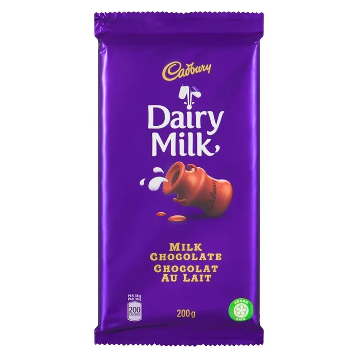 Cadbury Dairy Milk Chocolat au Lait, 200 g
