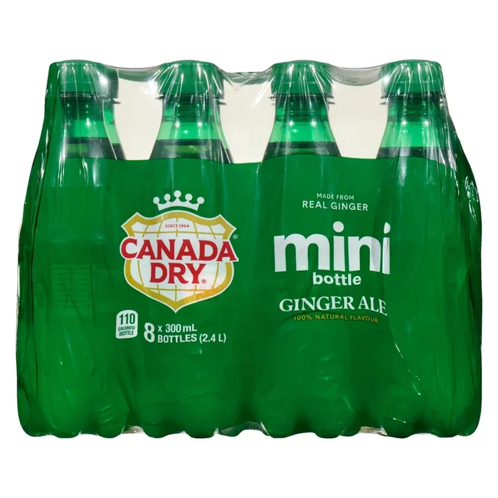 Canada Dry Ginger Ale Mini Bottle, 8-Pack, 300ml