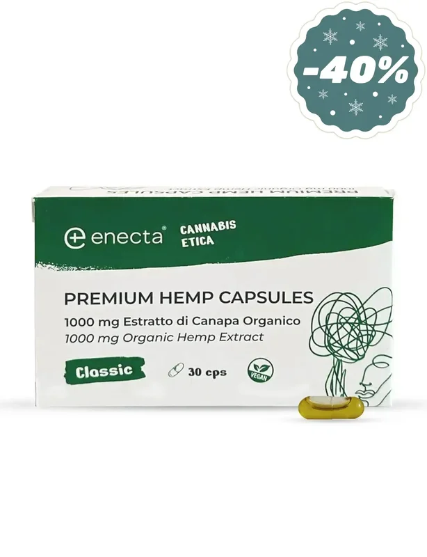 Capsule di CBD con estratto di canapa premium