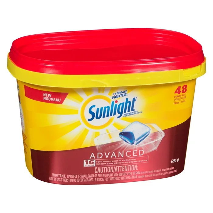Capsules pour lave-vaisselle Sunlight Advanced, paquet de 48