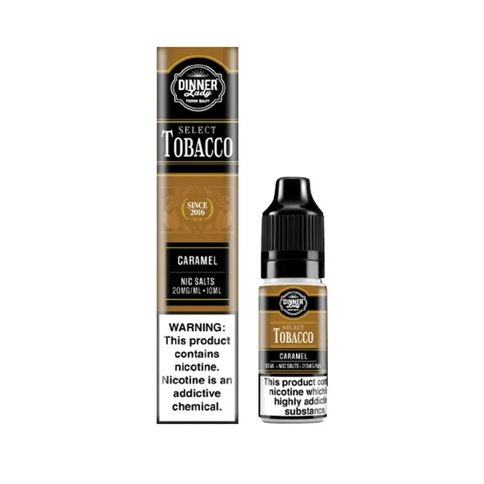 Caramel Nic Salt E-Liquid by Dinner Lady Select Tobacco