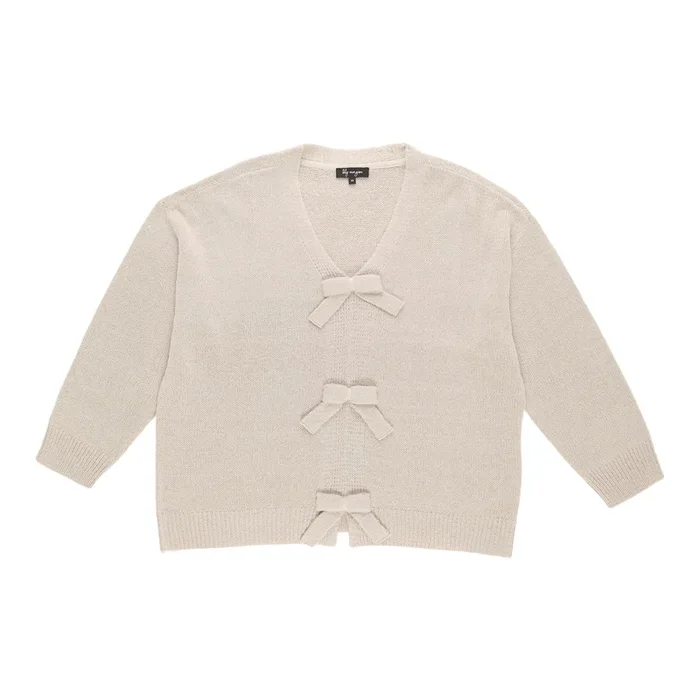 Cardigan de couleur unie avec boucles taille plus lily morgan pour femmes