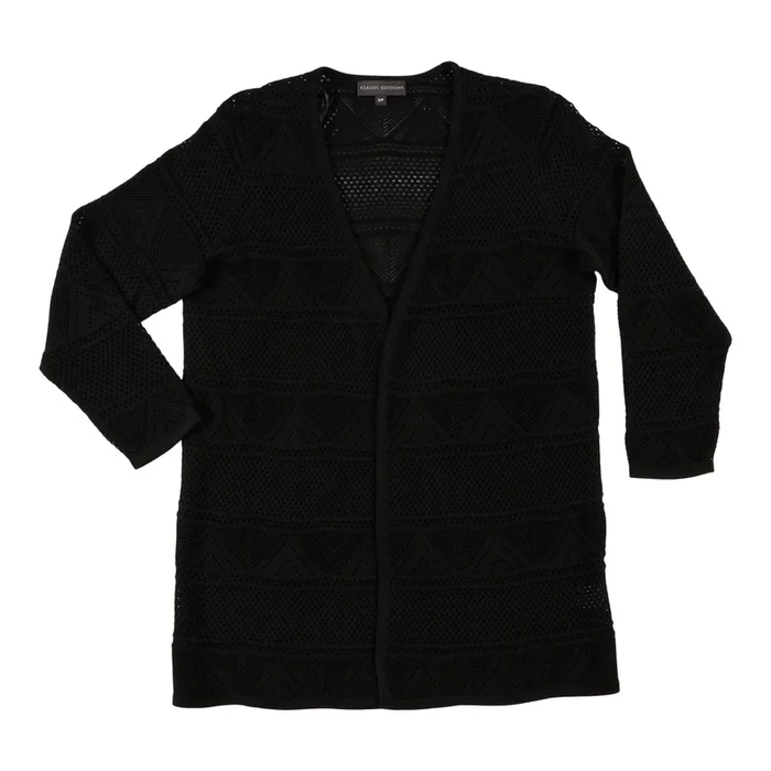 Cardigan en tricot pointelle style classique Classic Editions pour femmes