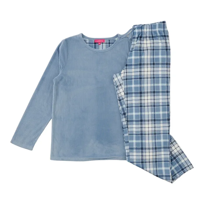 Carisma Women’s Velour and Minky PJ Set, 2-Piece