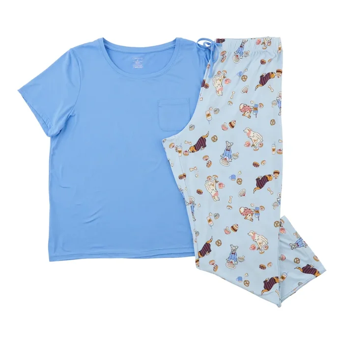 Carsima Women’s Plus Peachy Short Sleeve PJ Set, 2-Piece