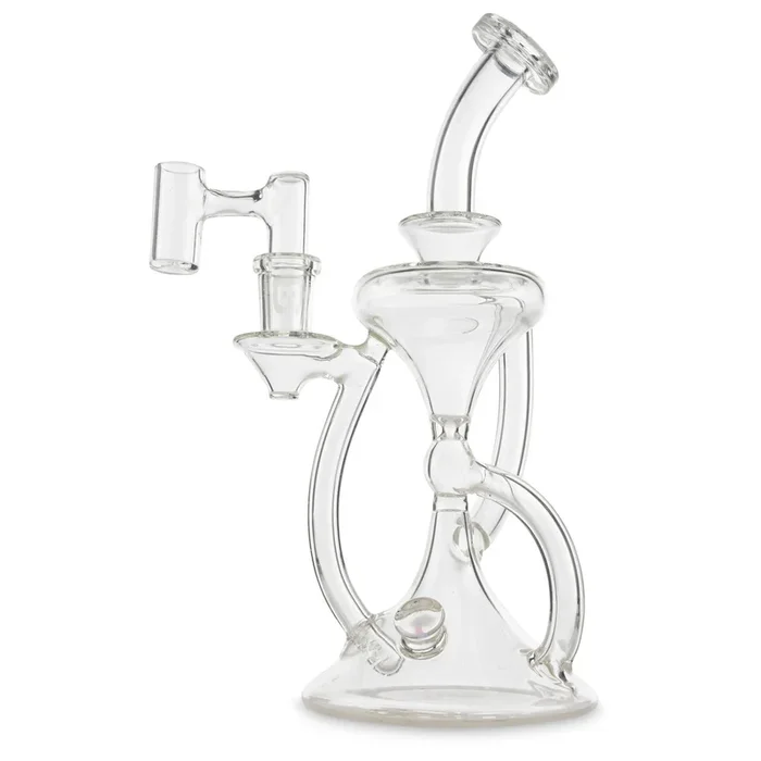 Casa Hourglass Recycler – Clear w/ Opal