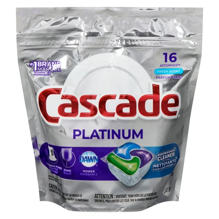 Cascade Platinum Fresh Dishwasher Detergent – 16pk.