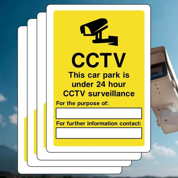 CCTV Car Park Sign 5 Pack