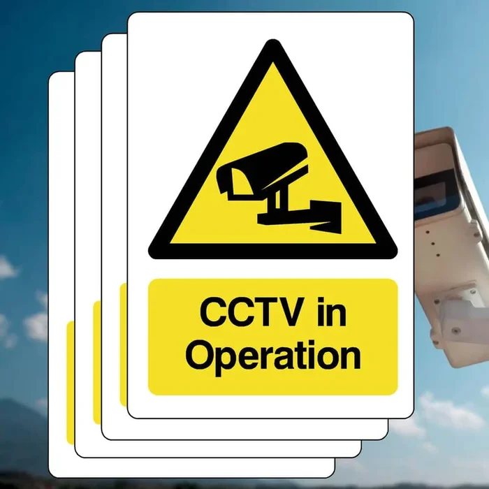 CCTV In Operation Sign 5 Pack v2