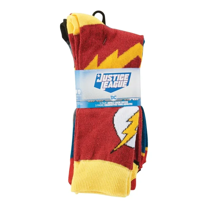 Chaussettes La Ligue des justiciers DC – emballage de 3