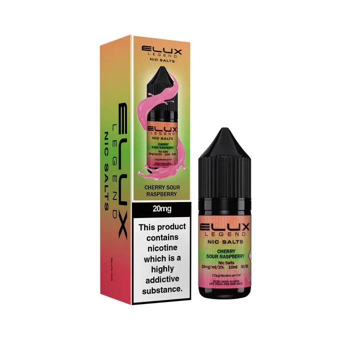 Cherry Sour Raspberry 10ml Nic Salt E-Liquid by Elux Legend