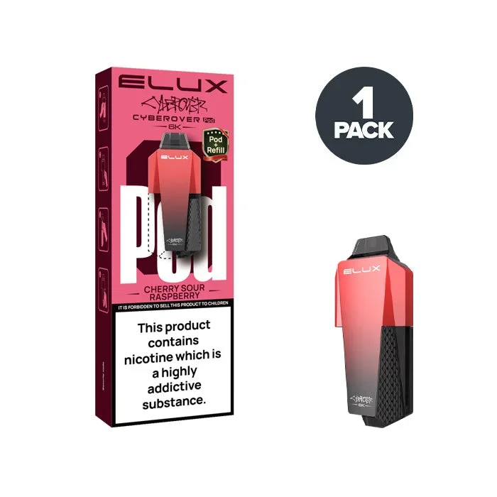 Cherry Sour Raspberry Elux Cyberover 6K Prefilled Pods