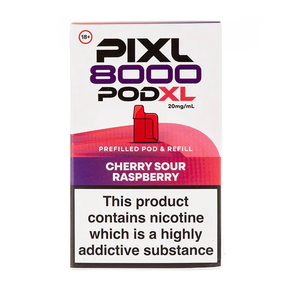 Cherry Sour Raspberry Pixl 8000 Prefilled Pod + Refill by Pixl