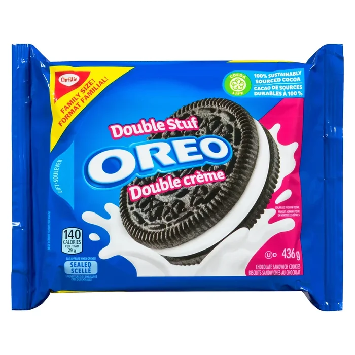Christie Oreo Double Stuf Family Size Chocolate Sandwich Cookies, 436-g