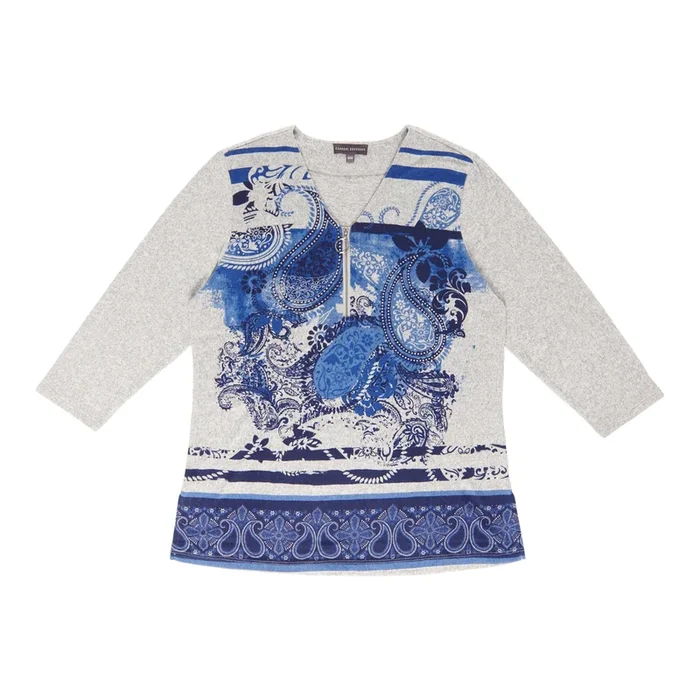 Classic Editions Women’s V-Neck Zipped Sweater