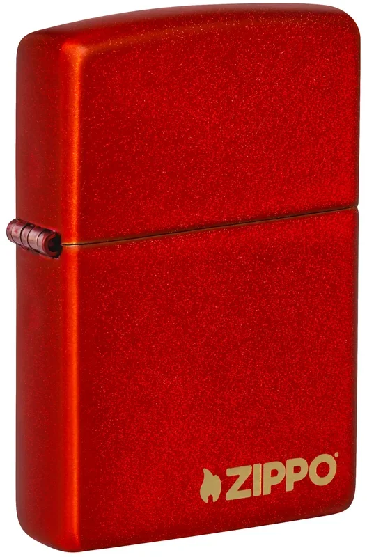 Classic Metallic Red Zippo Logo
