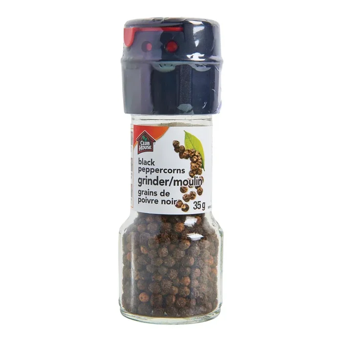 Club House Black Peppercorn Grinder – 60g