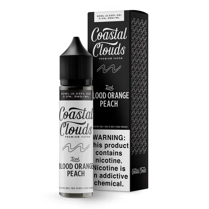 Coastal Clouds – Iced Blood Orange Peach – 60ML E-Liquid