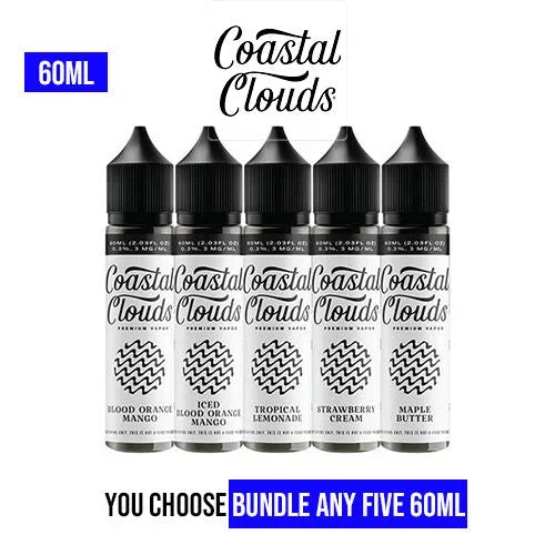 Coastal Clouds Vape Juice 60ml Pick 5 Bundle (300ml)