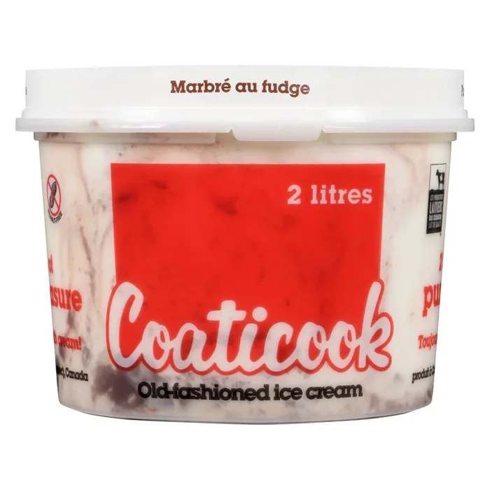 Coaticook Old-Fashioned Ice Cream Fudge Ripple, 2-L