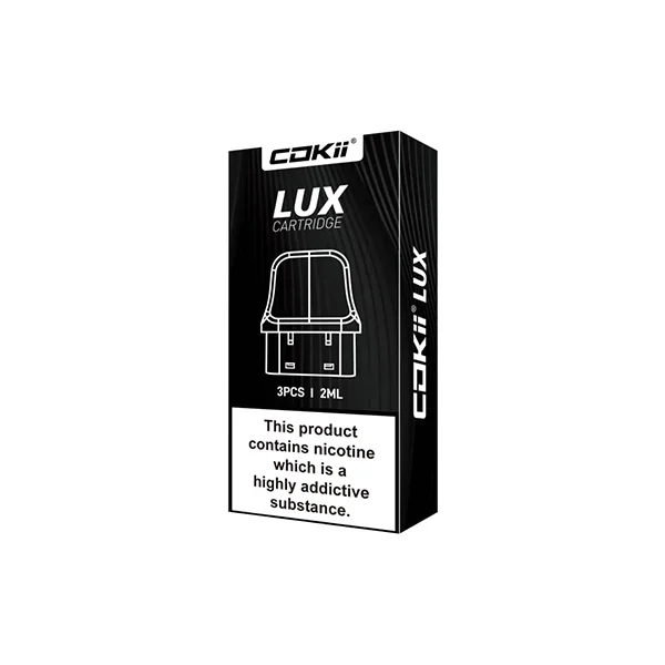 Cokii – Lux Replacement Pods 3 Pack 2ml (0.6Ohm, 0.8Ohm, 1.0Ohm)
